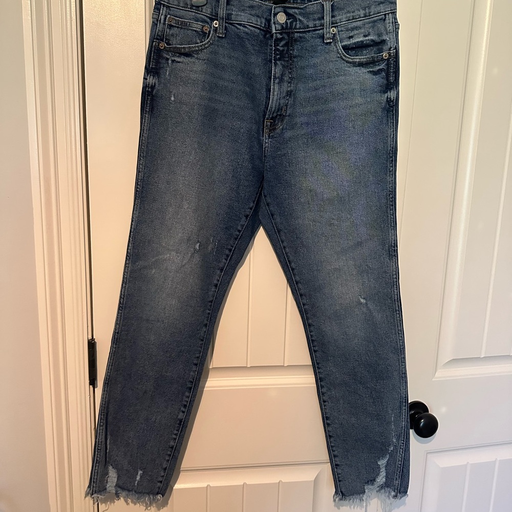 GAP Blue Jeans with Distressed Hem